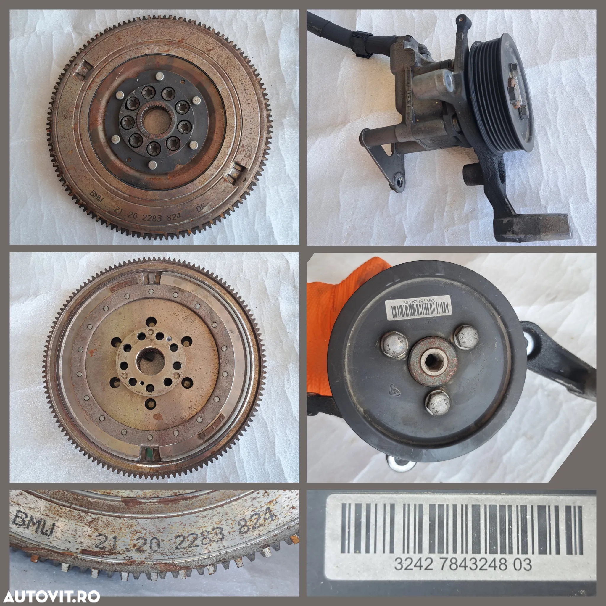 -1- Anexe motor BMW M6 S63B44B 4.4 benzina volanta cu masa dubla pompa servo compresor ac pompa vacuum eletromotor catalizator Seria 5 6 X5 X6 F - 2