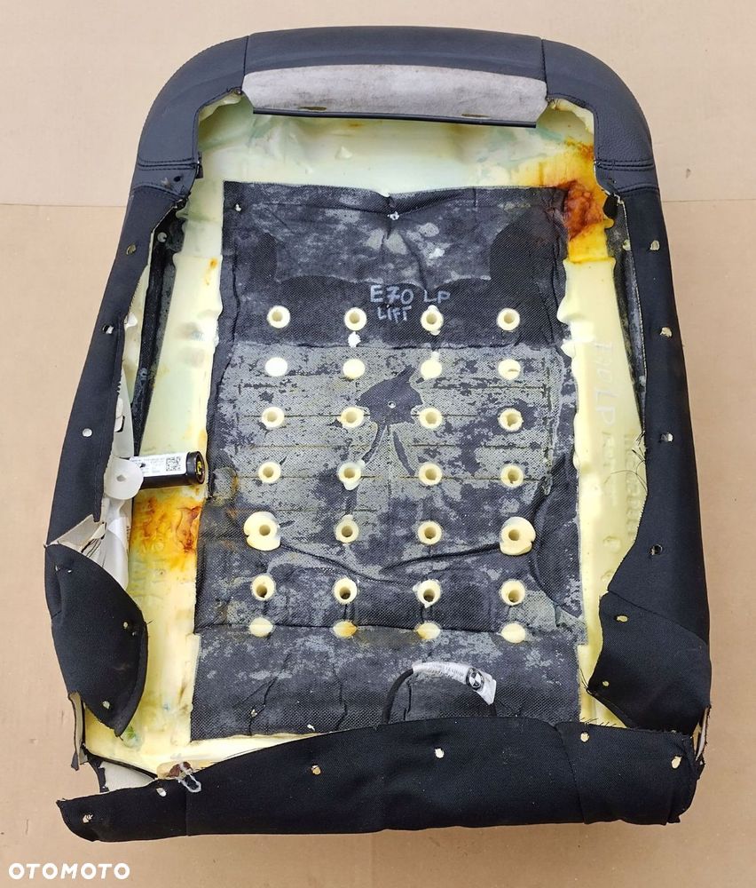 bmw x5 e70 lift 10-13 oparcie fotela lewy przód czarna podgrzewana skóra - 3