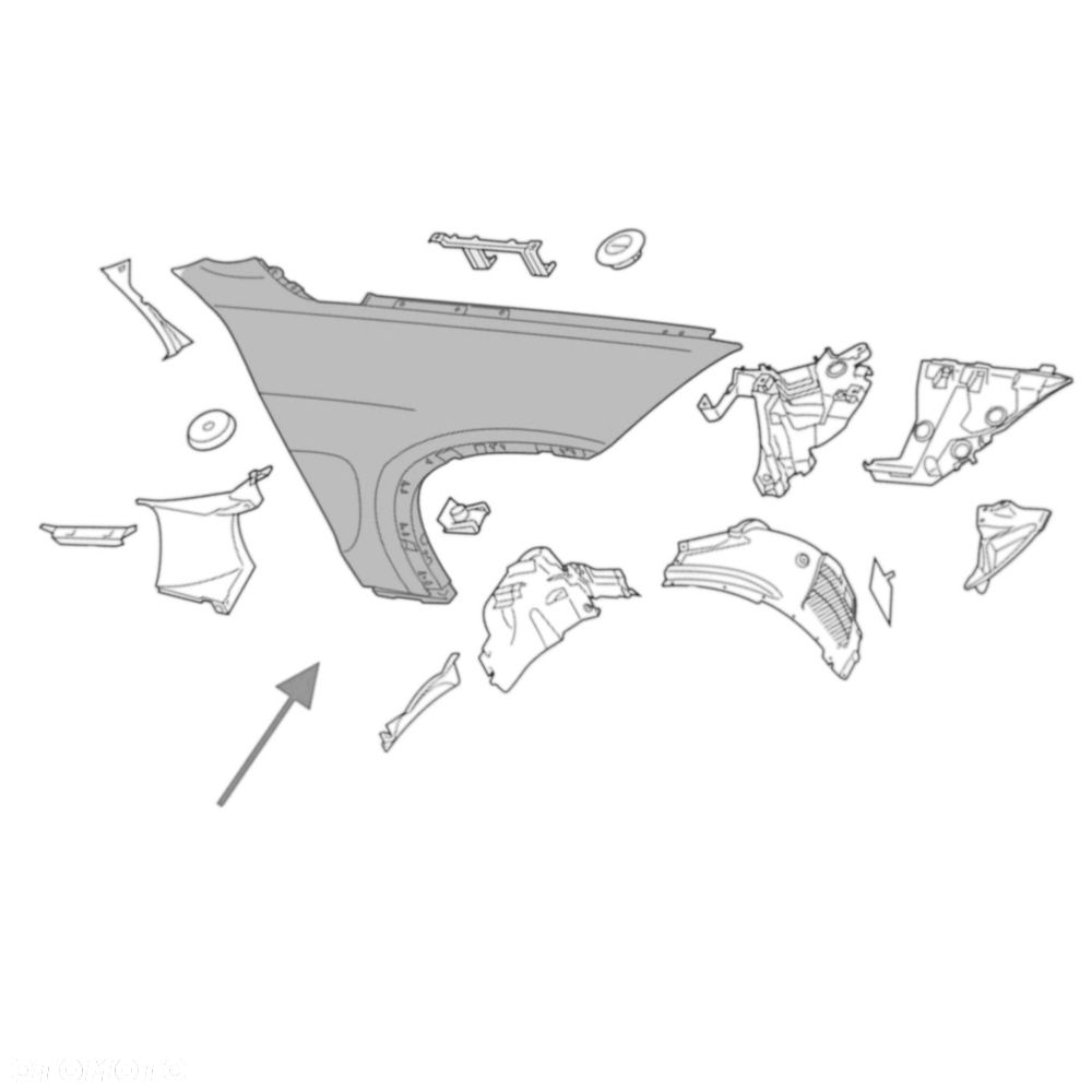 BŁOTNIK PRZEDNI PRZÓD PRAWY 51657418956 NOWY BMW X6 F16 2014-2019 - 3