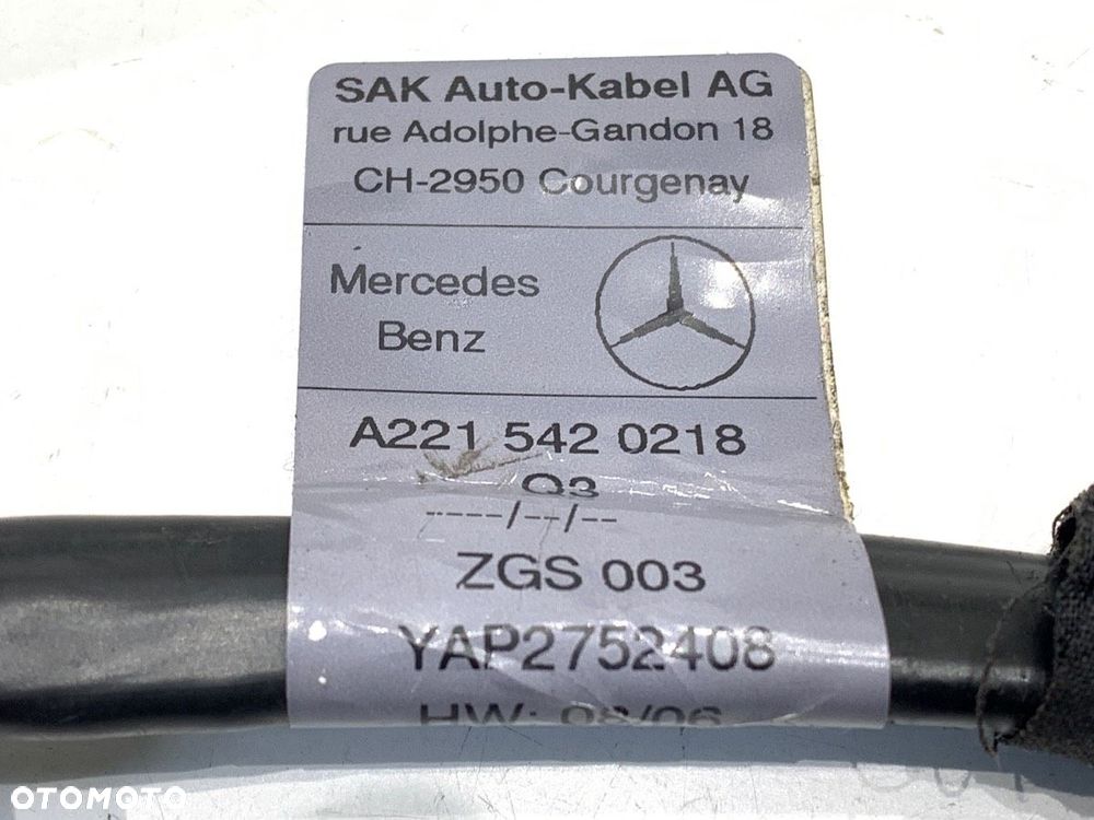 KLEMA MINUS  MERCEDES-BENZ KLASA S (W221) 2005 - 2013 S 400 Hybrid 220 kW [299 KM] Hybryda silnik - 4