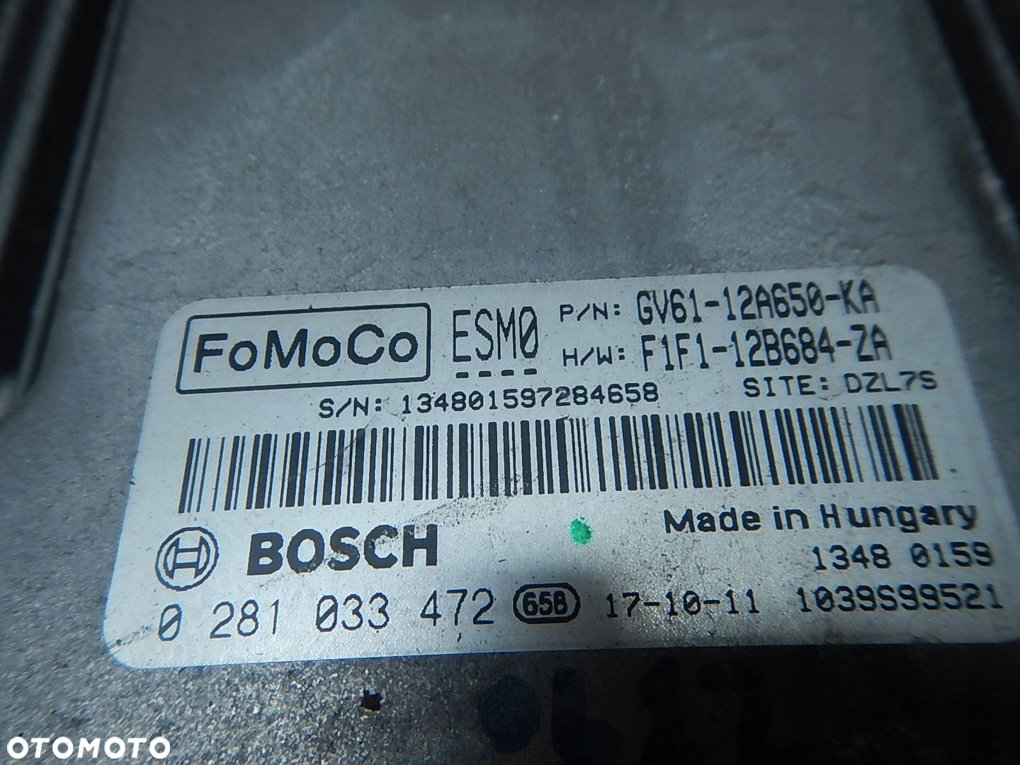 STEROWNIK KOMPUTER FORD TRANSIT CONNECT KUGA MK2 1.5 TDCI GV61-12A650-KA - 3