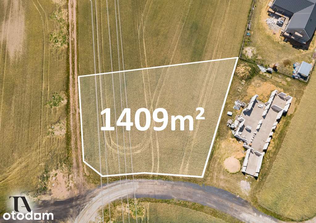 Duża działka 1409 m² niedaleko Leszna (Wyciążkowo) - Pełny obrazek: 4/6