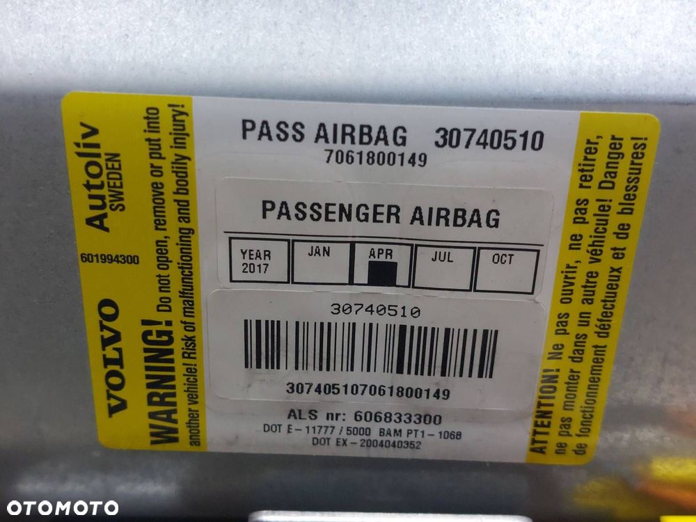 ZESTAW AIRBAG POSTRZAŁOWY KOKPIT PASY KURTYNY  VOLVO XC90 I 30737501 - 13