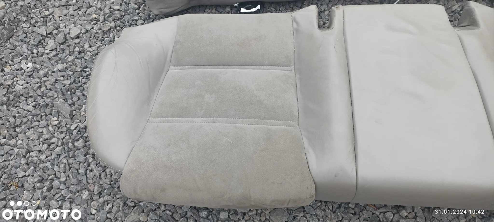 AUDI A8 D3 KANAPA TYLNA TYL ALCANTARA SZARA IGŁA - 5