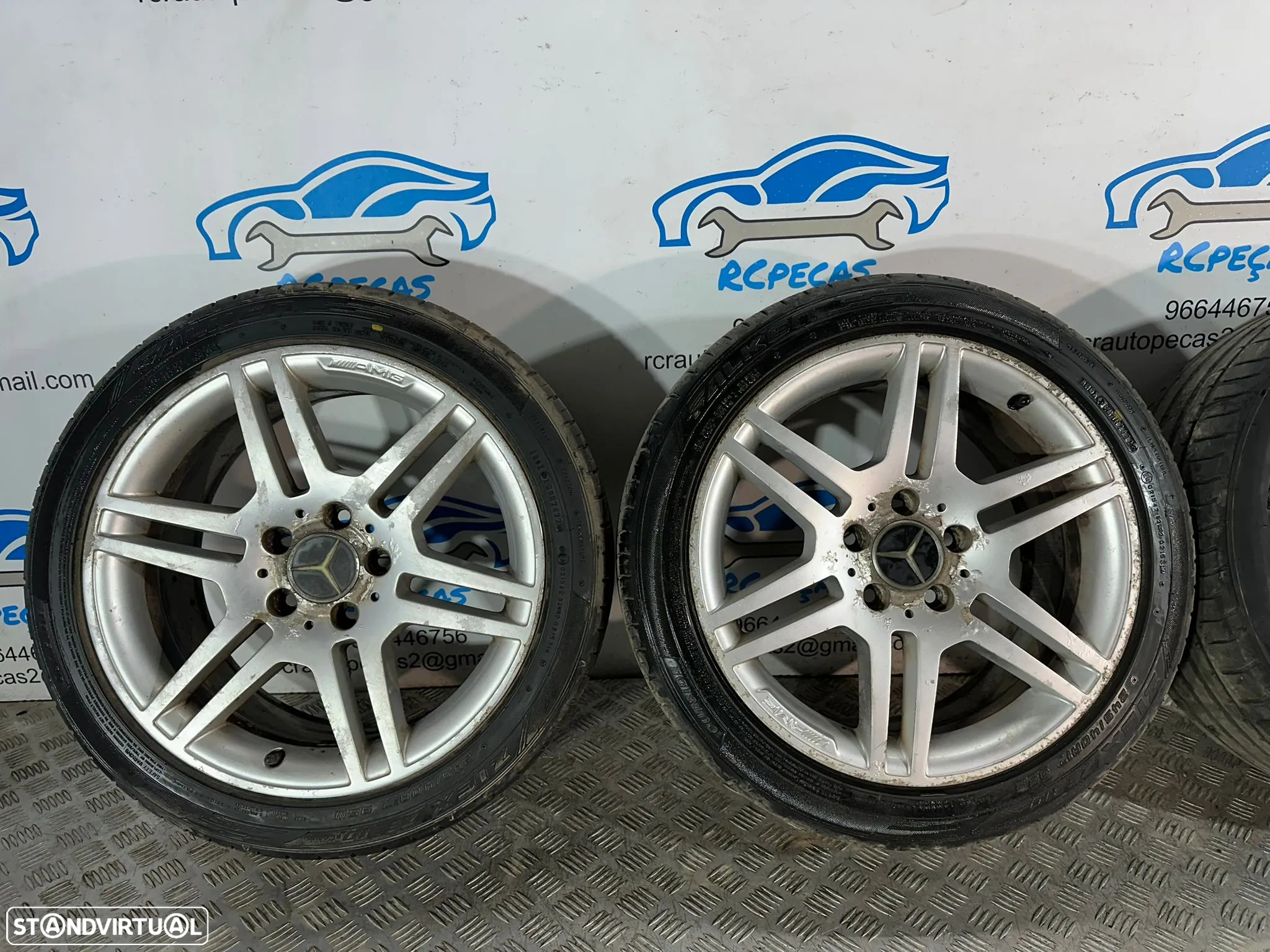 .Conjunto Jantes 17 AMG Originais Mercedes Benz 5x112 7.5J 8.5J ET47 ET58 A2044014502 A2044014602 - 6