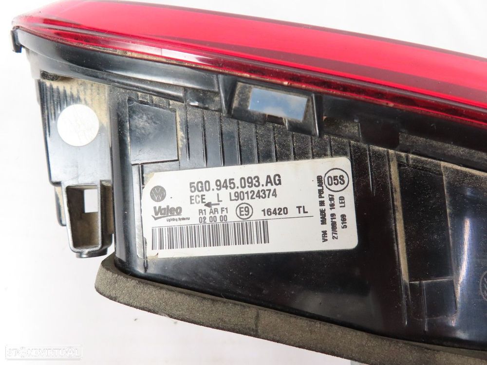 Farolim da mala LED Esquerdo Seminovo/ Original VW GOLF VII (5G1, BQ1, BE1, BE2)... - 4
