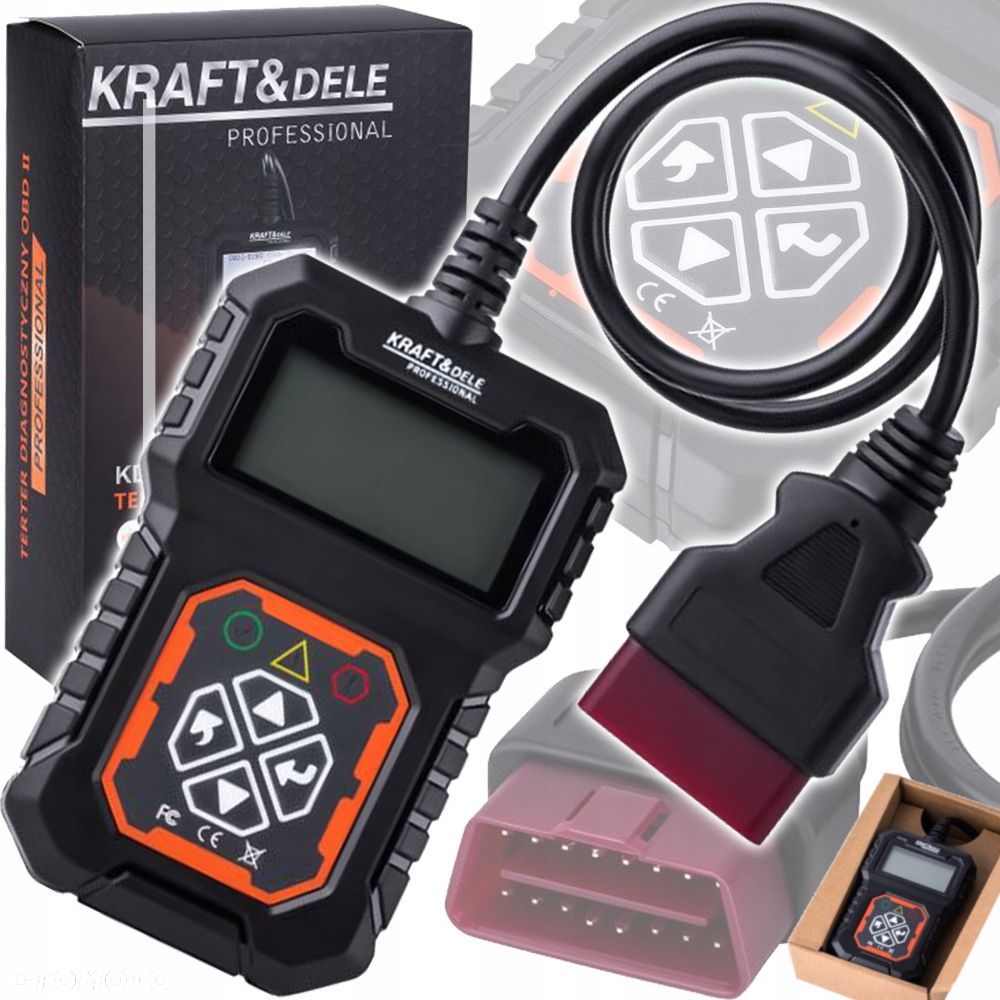 KRAFTDELE PROFESJONALNY SKANER MIERNIK TESTER DIAGNOSTYCZNY OBDII LCD 5670 - 15