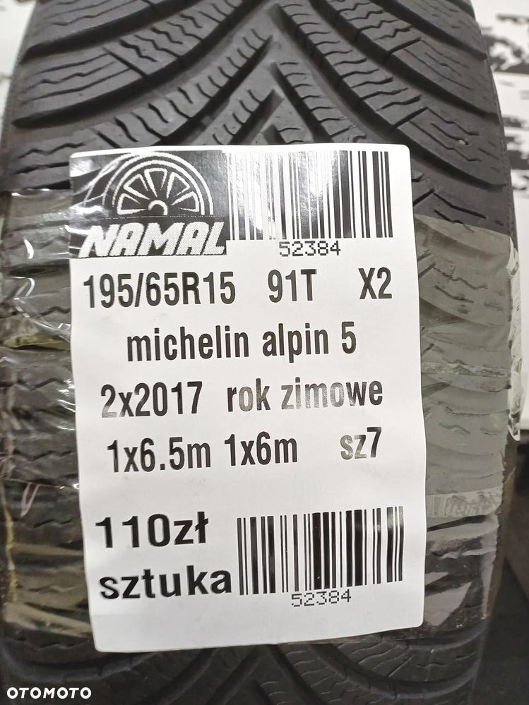 2x 195/65R15 michelin opony zimowe 6,5mm 52384 - 8