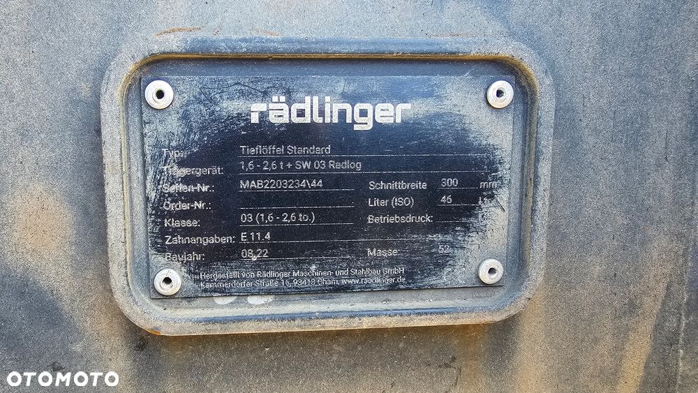 Łyżka do koparki Rädlinger  300mm SW03 #27 - 3