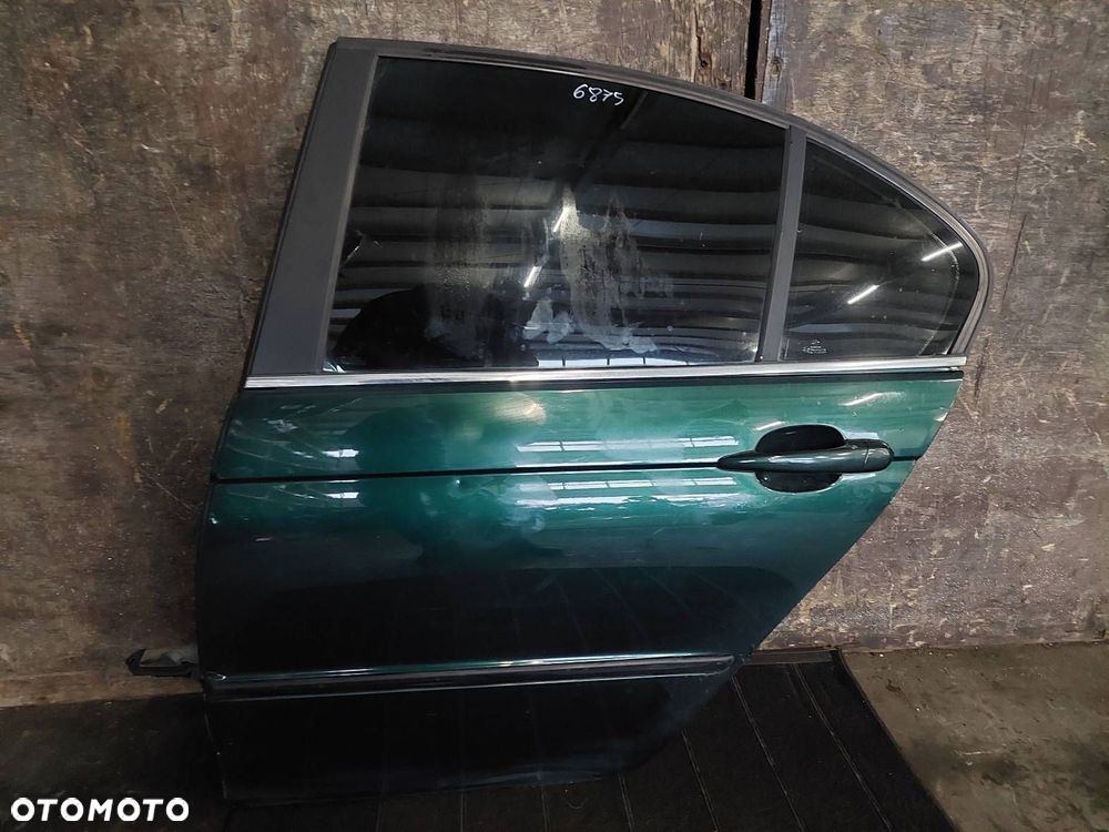 DRZWI KOMPLETNE LEWY TYŁ BMW E46 SEDAN 386/6 FARNGRUEN METALLIC - 1