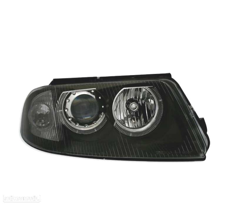 FARÓIS VOLKSWAGEN VW PASSAT 3BG 00-05 ANGEL EYES FUNDO NEGRO - 2