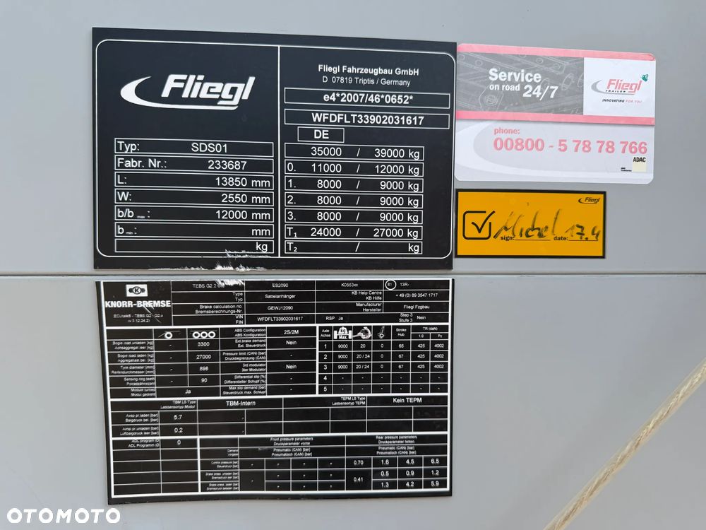 Fliegl FIRANKA MEGA / SAF INTRAX / OŚ PODNOSZONA / UŻYTKOWANA OD 2023 ROKU / DACH PODNOSZONY / DOSTĘPNYCH KILKA SZTUK !! - 7