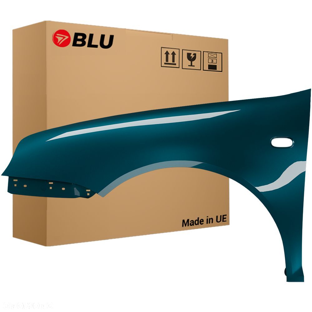 BLU Błotnik VW GOLF IV 4 LC6X lewy niebieski 97-06 przód ocynk OceanicGrün - 1