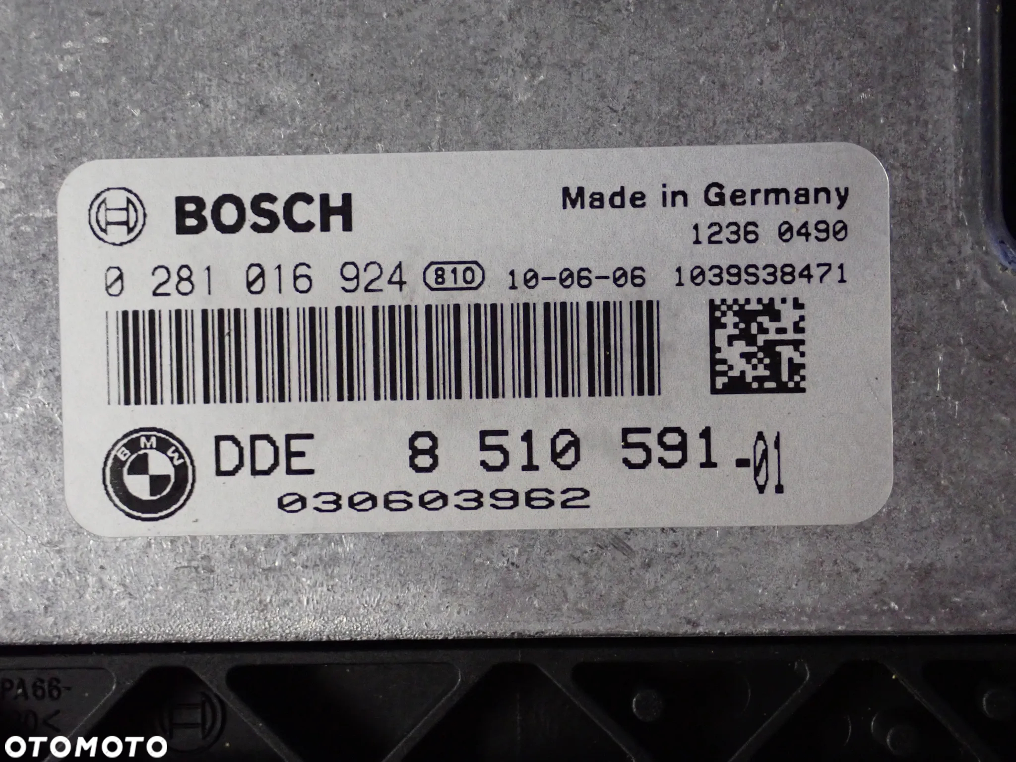 BMW X1 2.0D STEROWNIK SILNIKA 8510591 0281016924 - 4