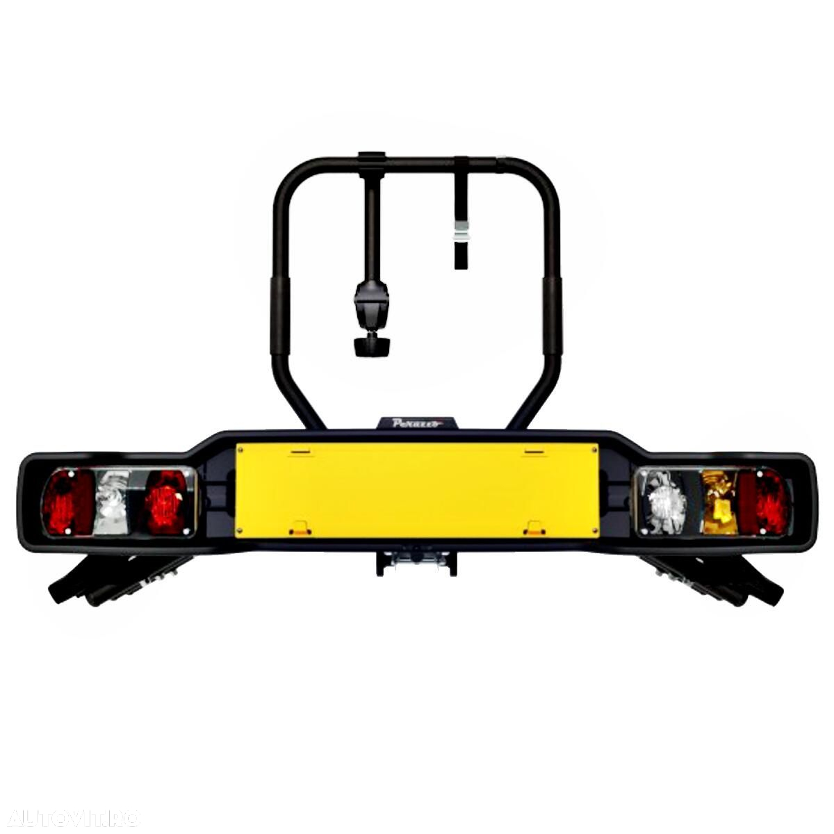 Suport 3 biciclete Peruzzo Siena 669/3N cu prindere pe carligul de remorcare, Negru - 2
