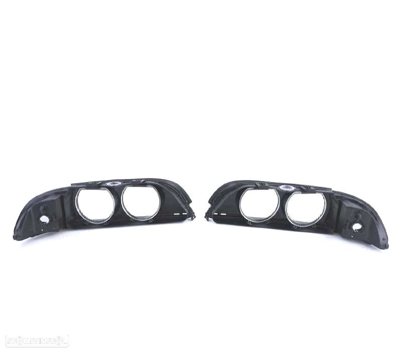 CAPAS DE FARÓIS FRONTAIS BMW E39 95-00 D2S BLACK SMOKED PRETO FUMADO ESCURECIDO - 5
