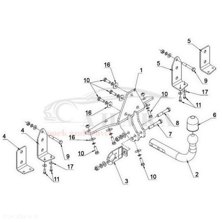Hak Holowniczy Odkręcany Do Saab 9-5 Kombi 1997-2011 - 3