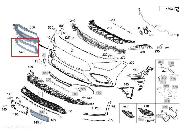 MERCEDES CLA C118 A-KL W177 Kierownica powietrza OE - 2