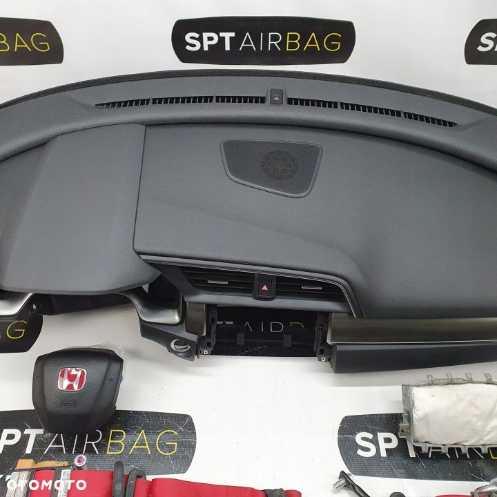 HONDA CIVIC 10 X TYPE-R DESKA ROZDZIELCZA KONSOLA KOKPIT PULPIT PODUSZKI AIRBAG AIR BAG PASY KIT SET - 3