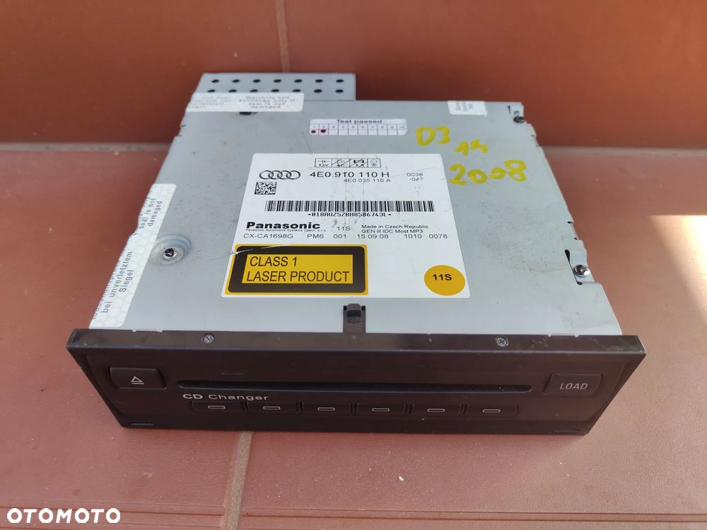 AUDI A6 C6 A8 D3 ZMIENIARKA płyt cd 4E0035110h 2008 rok