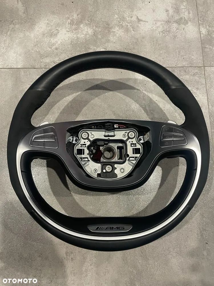 kierownica skora alcantara lopatki 63 65 amg 63amg idealna mercedes w222 w217 - 1