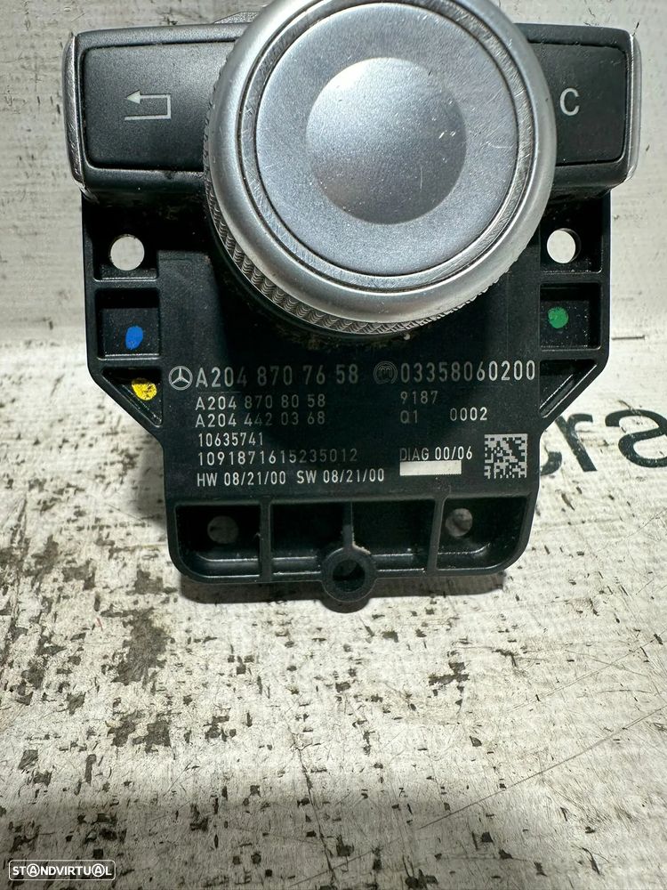 .Comando Multifunções Joystick NAV Navegação Radio Mercedes Benz W204 Classe C W204 A2048707658 2007 - 2014 - 8