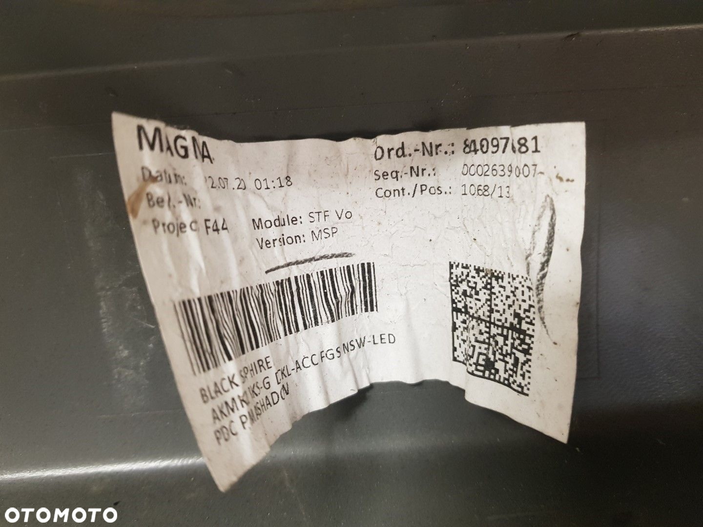 NIEUSZKODZONY ZDERZAK PRZEDNI PRZÓD BMW 2 GRAN COUPE M-PAKIET F44 8075476 BLACK SAPHIRE 6xPDC - 9