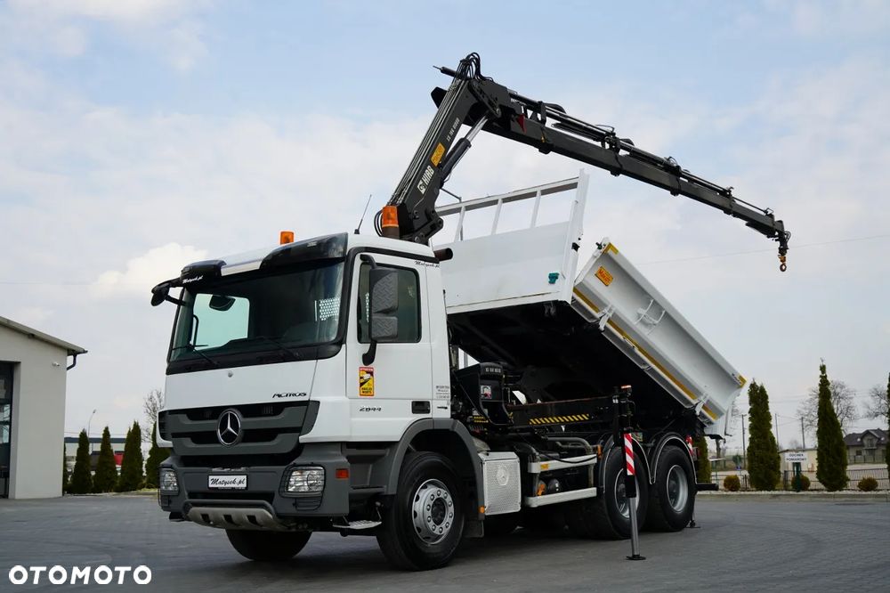 Mercedes-Benz ACTROS  2644 / 6X4 / WYWROTKA / 2X HYDROBURTA  / + HDS HIAB 166 ES-5  / PILOT /  ROTATOR / EPS + SPRZĘGŁO / EURO 5 - 2