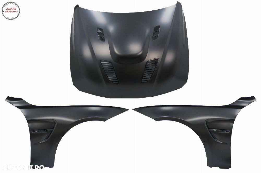Capota cu Aripi Laterale Negru compatibila cu BMW Seria 4 F32 F33 F36 (2011-2019) - livrare gratuita - 1