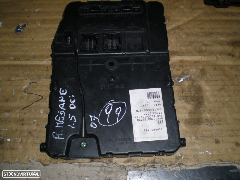 Caixa Fusiveis 8200724338 U118400140I RENAULT MEGANE 2007 1,5 DCI SIEMENS - 2