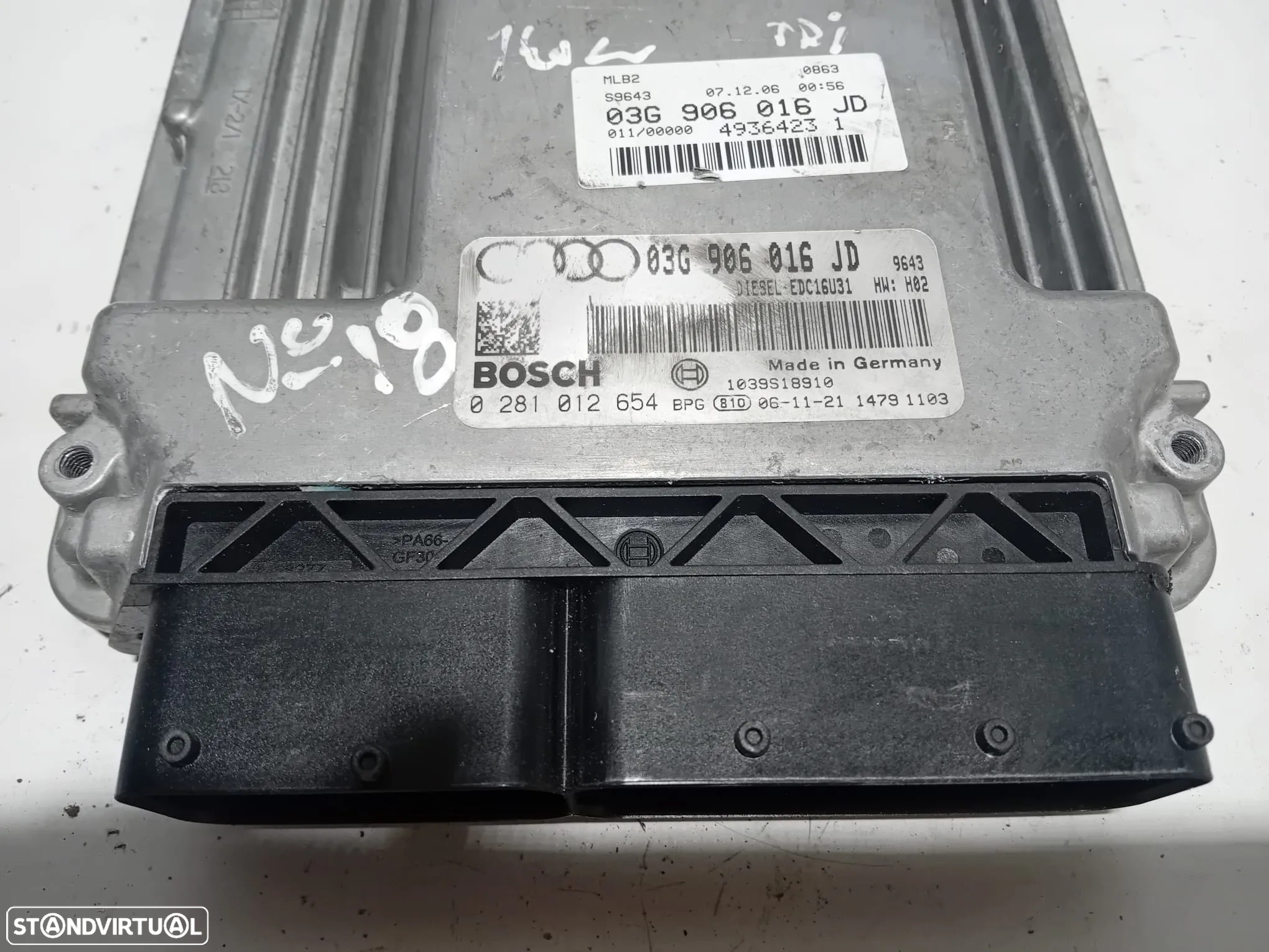Centralina Bosch Original Audi 03G 906 016 JD / 0 281 012 654 - 3