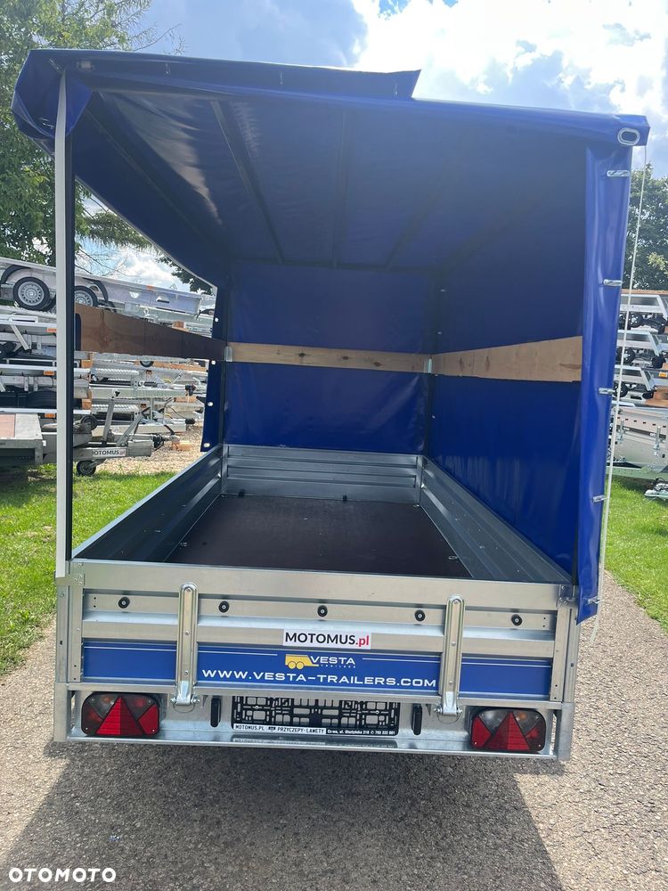 Inny Przyczepa VESTA LIGHT 30DA 300x150x37 cm z plandeka 2 osie dwuosiowa DMC 750 kg  spawana rama MOTOMUS CZĘSTOCHOWA - 5