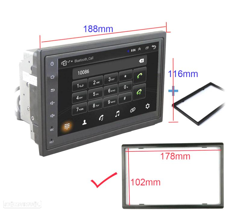 AUTO RADIO 2DIN 7 TÁCTIL ANDROID 11.0 GPS BLUETOOTH USB SD - 4