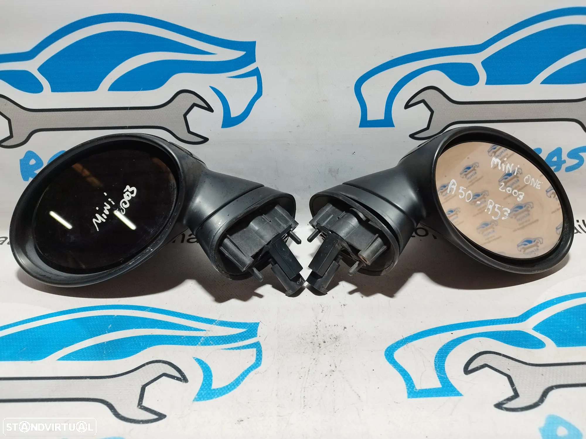 .ESPELHO RETROVISOR ESQUERDO DIREITO MINI COOPER R53 51167192469 7192469 51167192470 7192470 R50 R52 CABRIO ELETRICO AQUECIDO ESPELHOS RETROVISORES - 2
