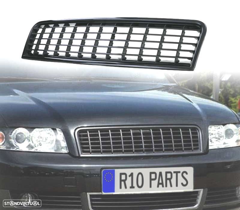 GRELHA FRONTAL SEM SIMBOLO AUDI A4 B6 00-04 PRETA - 1