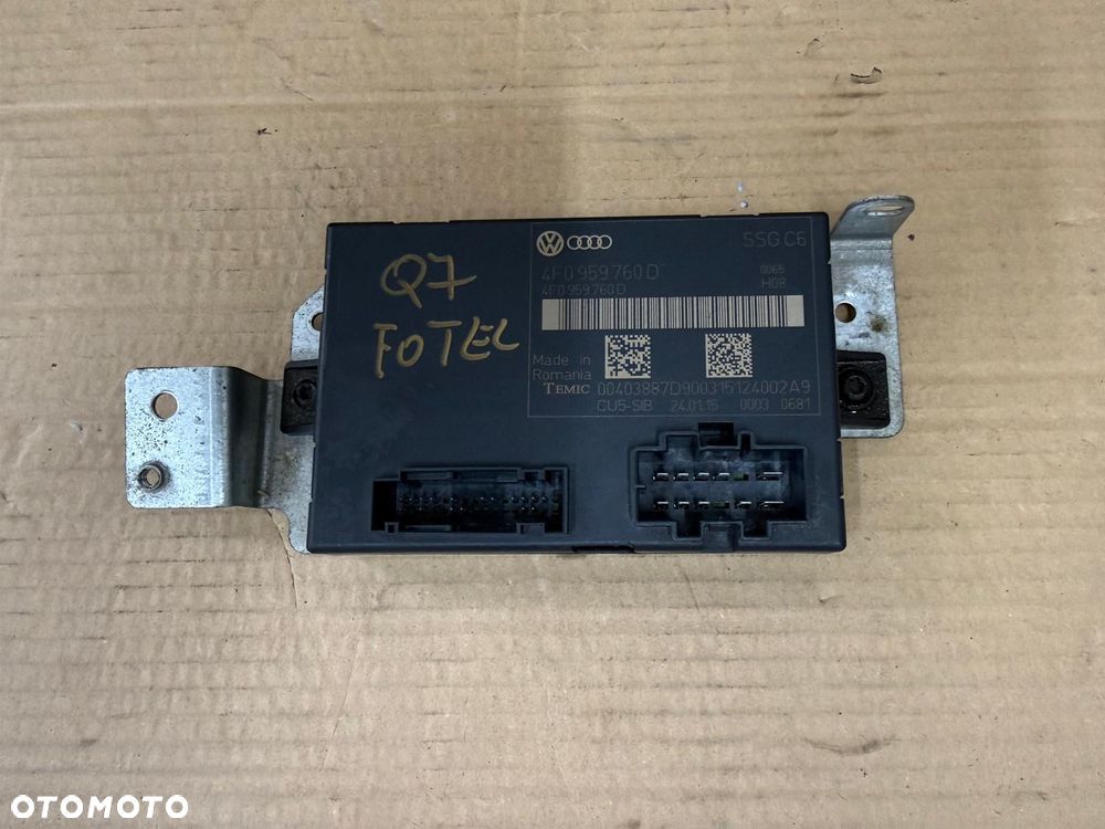 AUDI Q7 4L LIFT 10-15 MODUŁ STEROWNIK PAMIĘCI FOTELA 4F0959760D - 1
