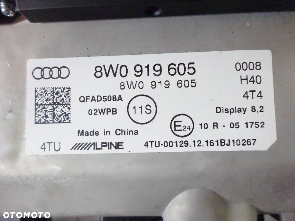 8W5035021 Nawigacja ekran MMi Multimedia Audi A4 A5 B9 8W0 czesci - 4