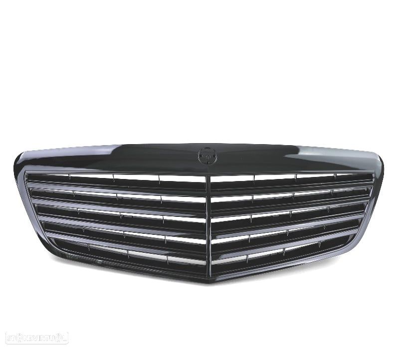GRELHA FRONTAL MERCEDES W221 09-13 PRETO BRILHANTE - 3