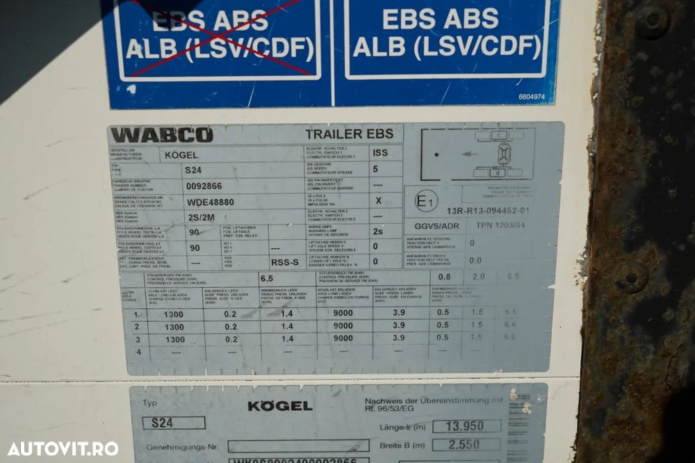 Schmitz Cargobull MEGA / AXE SAF / - 26