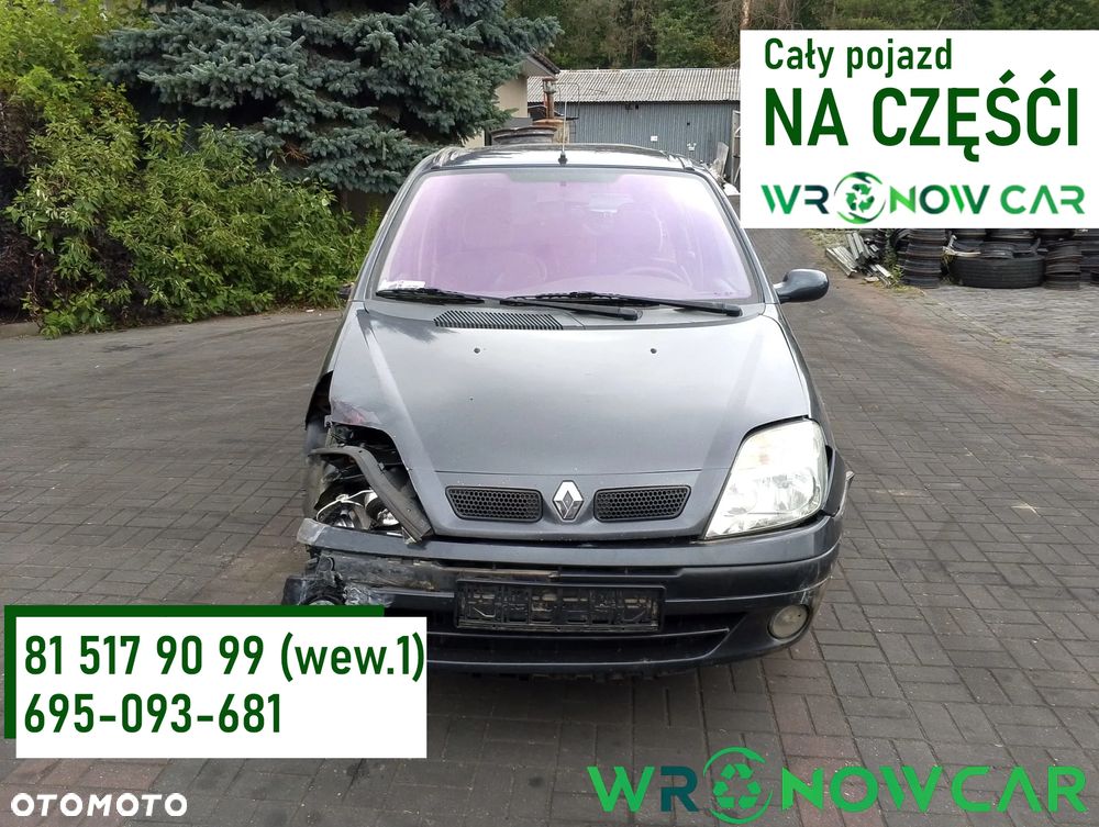 Renault Megane Scenic I FL (99-03r.) 1.9 DCI 104KM. Silnik F9Q 732 Skrzynia JC5 132 lakier TEB66 TE B66.Cały na części. GWARANCJA !!!  Przód Tył Zestaw Komplet Drzwi Klapa Zderzak Błotnik Maska Grill Atrapa Szyba Pas Lampa Lusterko Boczki Fotel Kanapa Kokpit Deska Rozdzielcza Przełącznik Włącznik Sterownik Przewody Wiązka Instalacja Moduł Komputer Czujnik Listwa Pompa Alternator Wtryski Głowica Rozrusznik Kompresor Sprzęgło Dwumas Silnik Skrzynia ABS Klimatyzacji Paliwa Wspomagania Kolektor Turbina Przepustnica Zawór Chłodnica Koło Hak Belka Sanki Zawieszenie Mcpherson Półoś Amortyzator Wydech Tłumik Zacisk Most - 1
