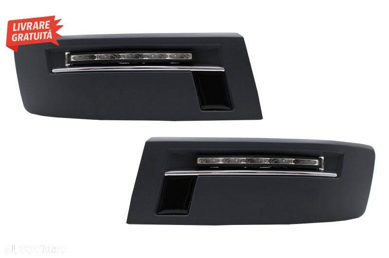Prelungire Bara Fata cu Grila Centrala fara emblema si Lumini de zi LED DRL VW Tra- livrare gratuita - 11