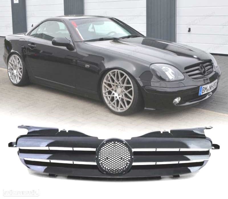 GRELHA MERCEDES CLASSE SLK R170 COUPE 96-04 LOOK SPORT PRETA - 1