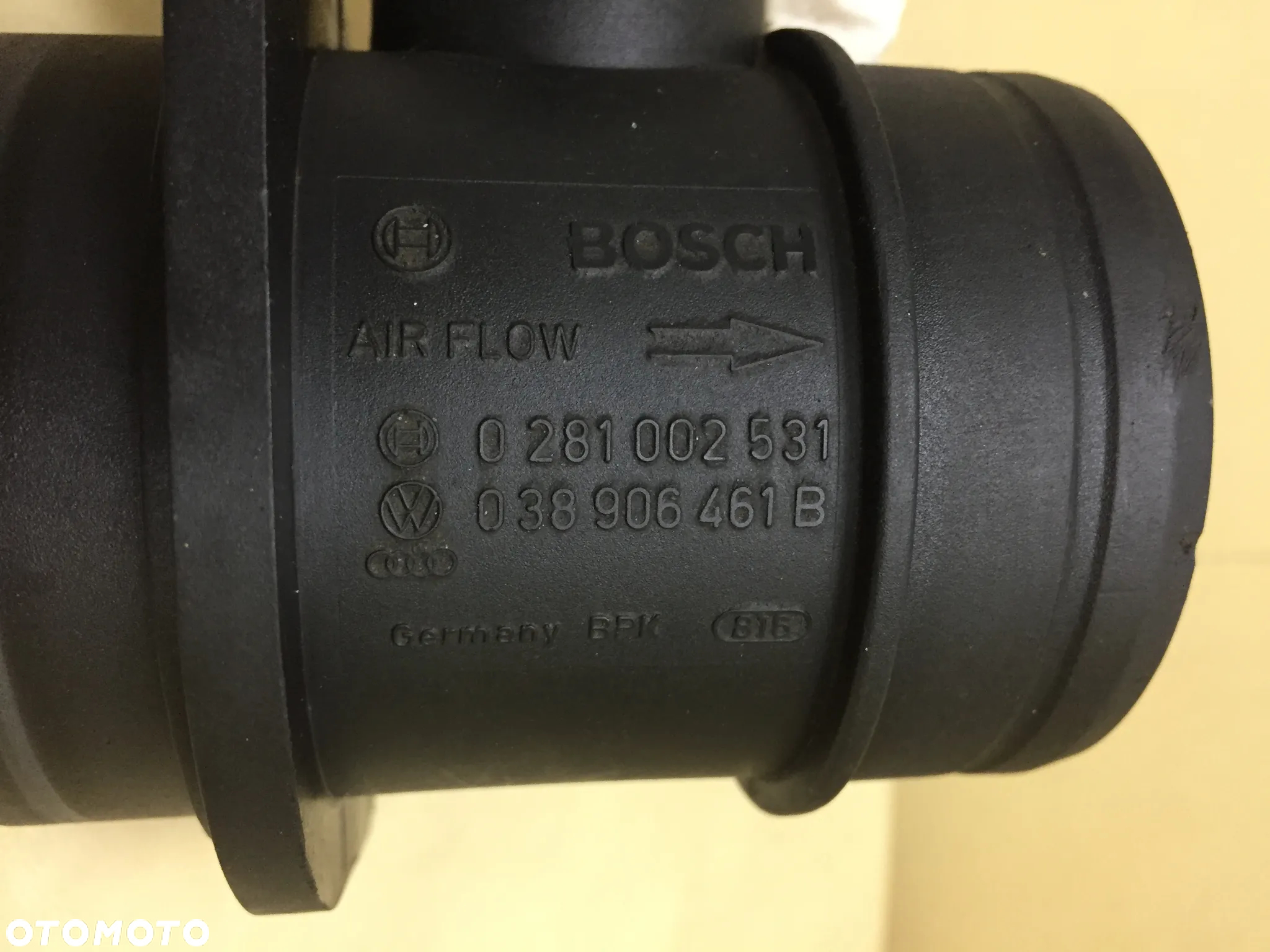 PRZEPŁYWOMIERZ POWIETRZA PRZEPŁYWKA AUDI SEAT SKODA VW 1.9TDI / 2.0SDI 0281002531 038906461B - 8