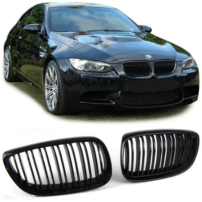 Grile Negre pentru BMW E92 E93 seria 3 Coupe Cabrio M3 FACELIFT PRE-FACELIFT  CALITATE PREMIUM ⭐️⭐️⭐️⭐️⭐️ - 4