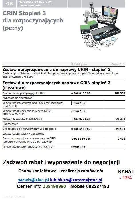 Dci 700 Bosch 0 683 725 001 tester wtryskiwaczy Kodowanie - 21