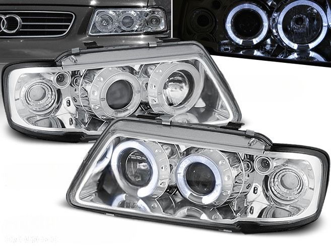 REFLEKTORY LAMPY DO AUDI A3 8L OD 1996 DO 2000 Roku  SOCZEWKI RINGI - 3