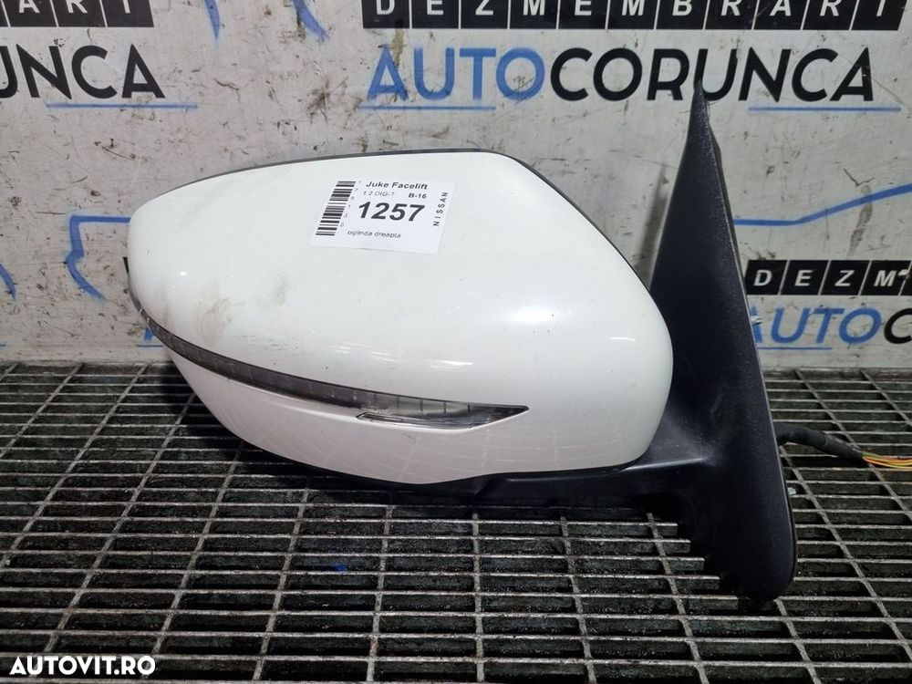 Oglinda dreapta Nissan Juke Facelift 2014 - 2018 4 Usi Alb Feaf15 (1257) Fara rabatare - 1
