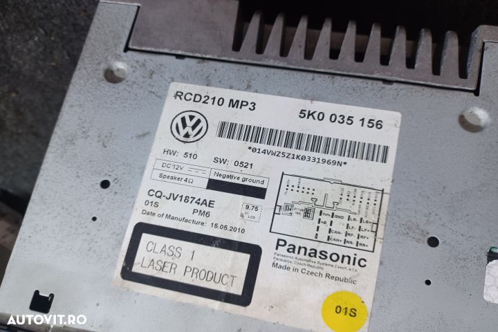 Radio cd 5K0035156 Volkswagen VW Touran 1 [facelift] [2006 - 2010] Mi - 5