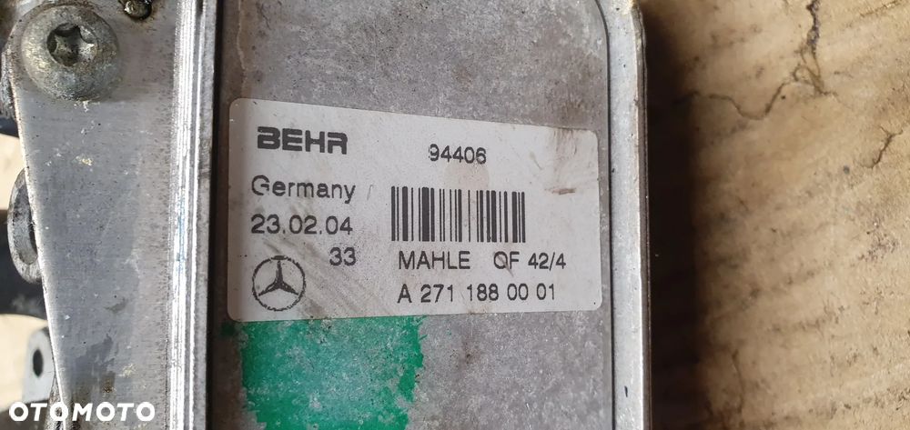 Podstawa filtra oleju chłodniczka Mercedes W209 1.8 Kompresor A2711880001 A2711800610 - 6
