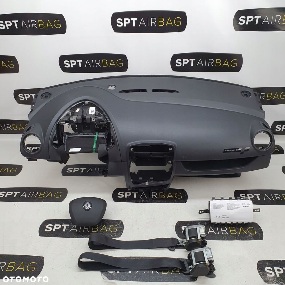 RENAULT CLIO IV 4 RS DESKA ROZDZIELCZA KONSOLA KOKPIT PULPIT PODUSZKI AIRBAG AIR BAG PASY KIT SET - 1